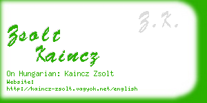 zsolt kaincz business card